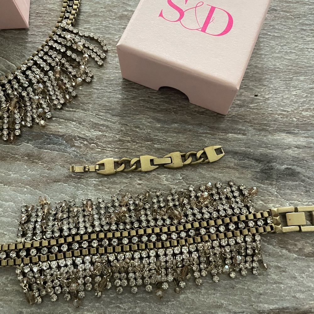 Stella & Dot Gold and Silver Fringe Necklace Set - Renegade - Picture 4 of 8